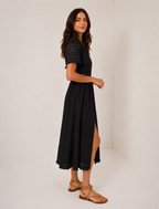 Refined Collar Midi Dress