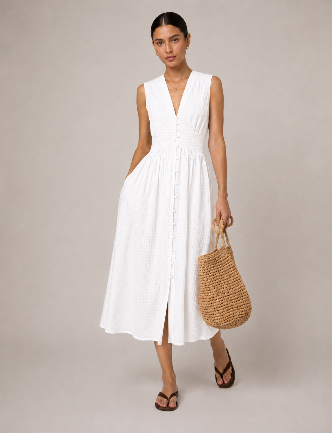 Modern Panelled Waist Dress