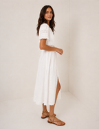 Refined Collar Midi Dress
