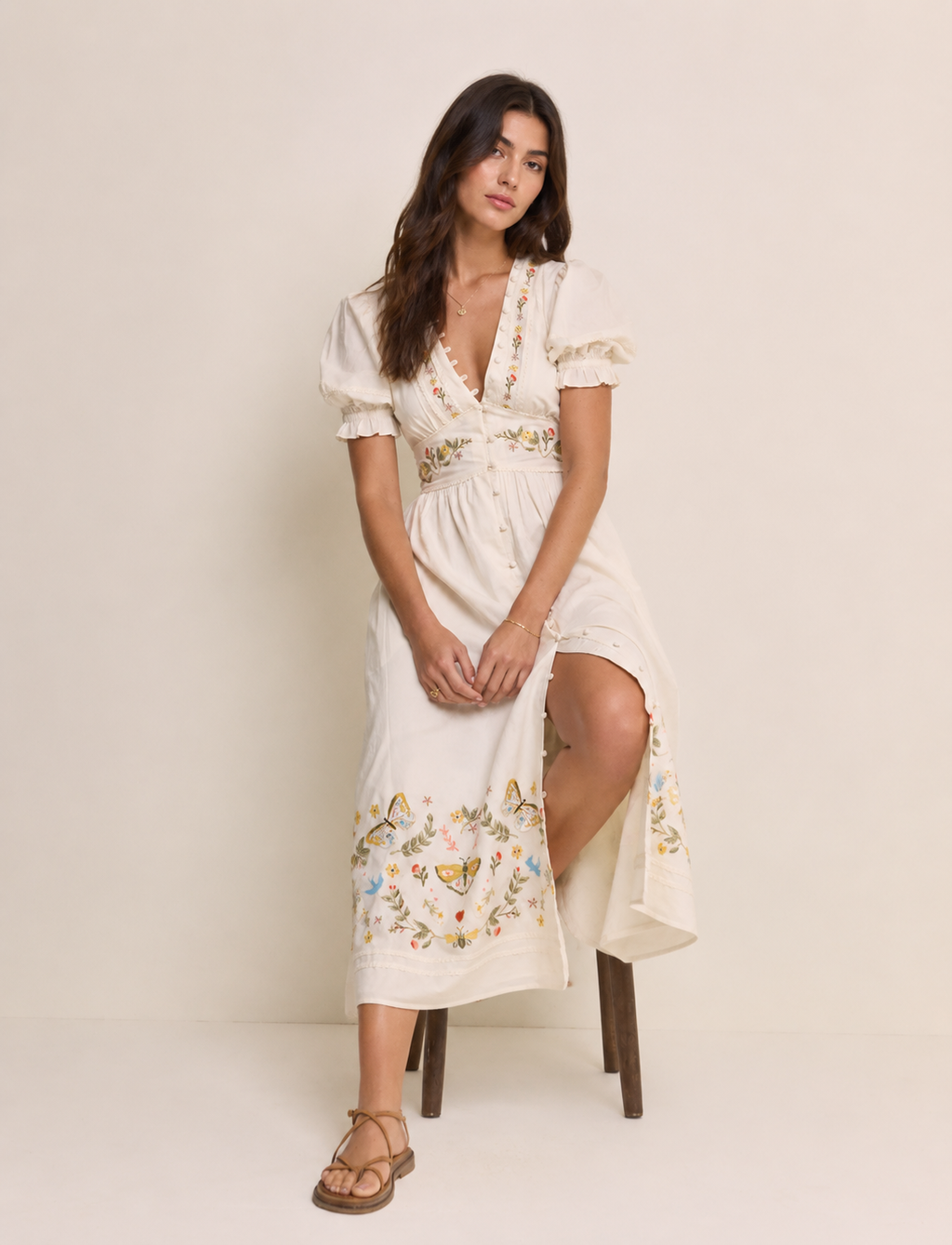 Vintage Inspired Embroidered Dress