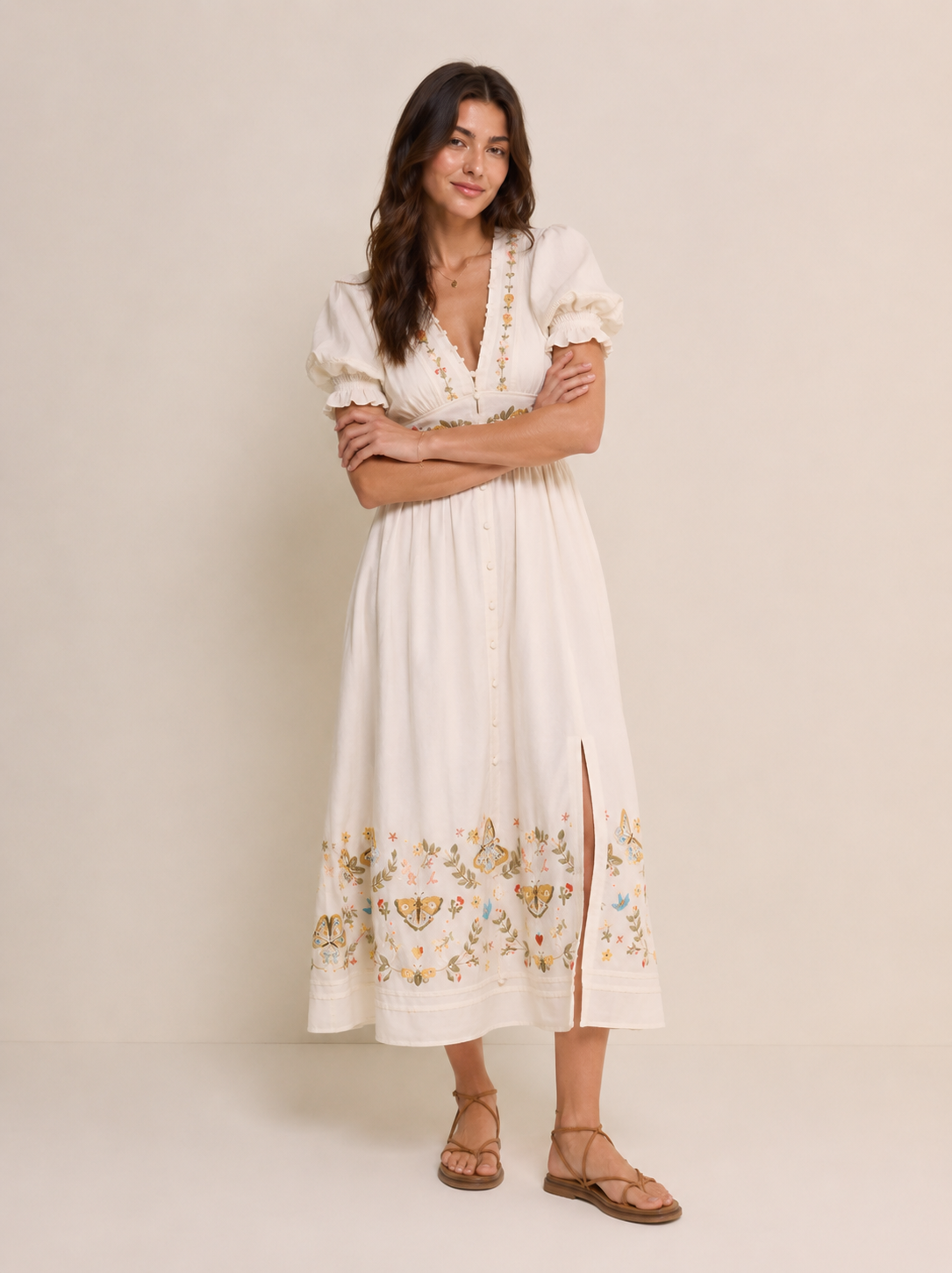 Vintage Inspired Embroidered Dress